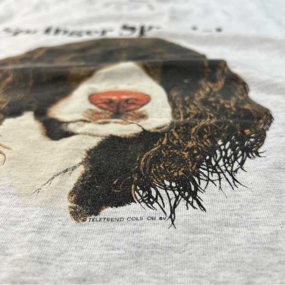 80s Springer Spaniel Single Stitch Tee - Picture 6 of 6